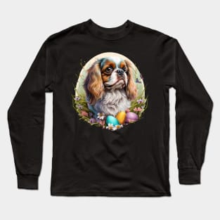 King Spaniel happy easter day Long Sleeve T-Shirt